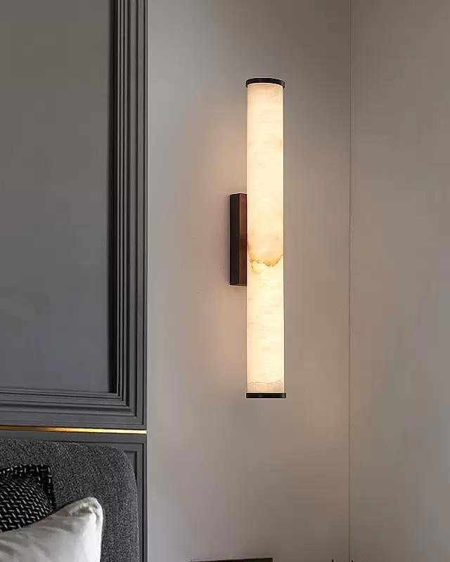 Spanish Alabaster Pillar Wall Lamp