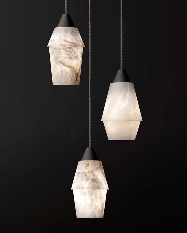 Spanish Alabaster Polygon Chandelier