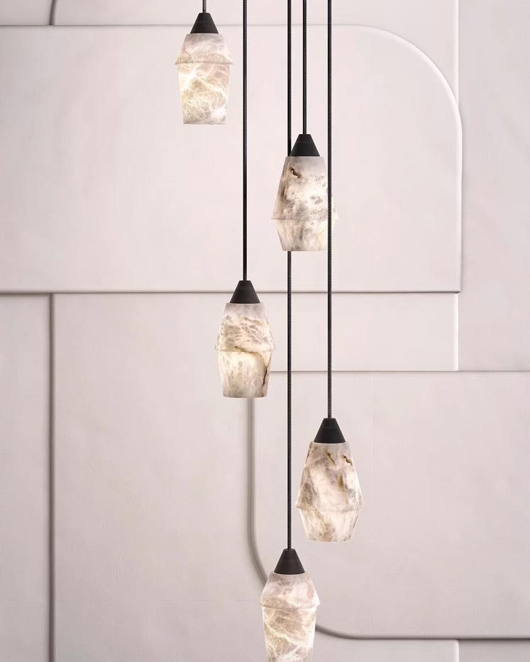 Spanish Alabaster Polygon Chandelier