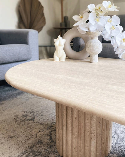 Beige Travertine Coffee table