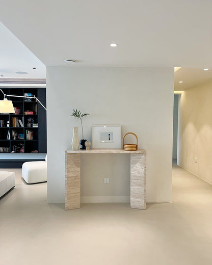 Travertine Marble Console Table