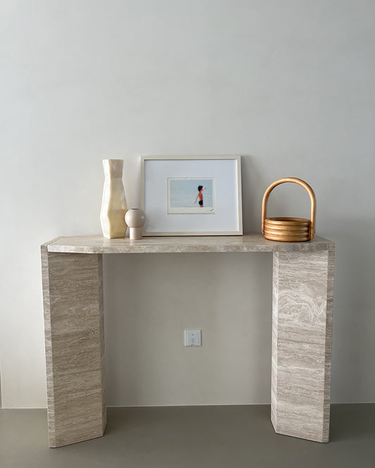 Travertine Marble Console Table