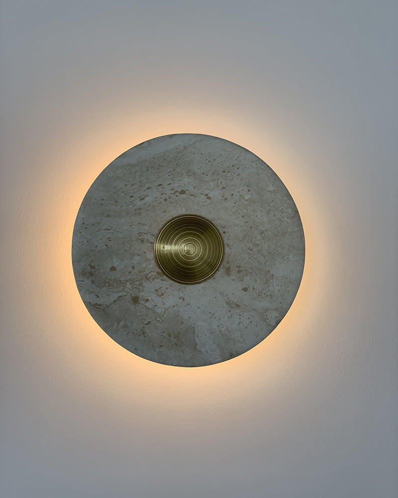 White Travertine Wall Lamp