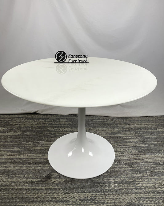 White Jade Marble Tulip Dining Table