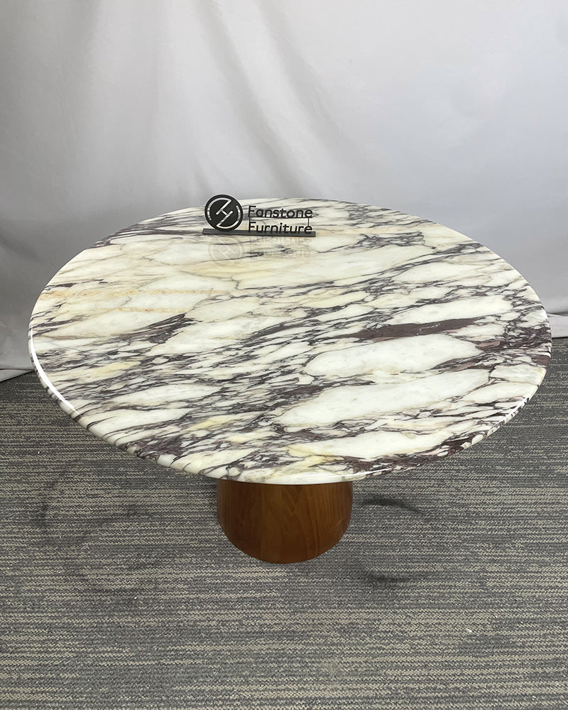 Calacatta Viola marble top dining table