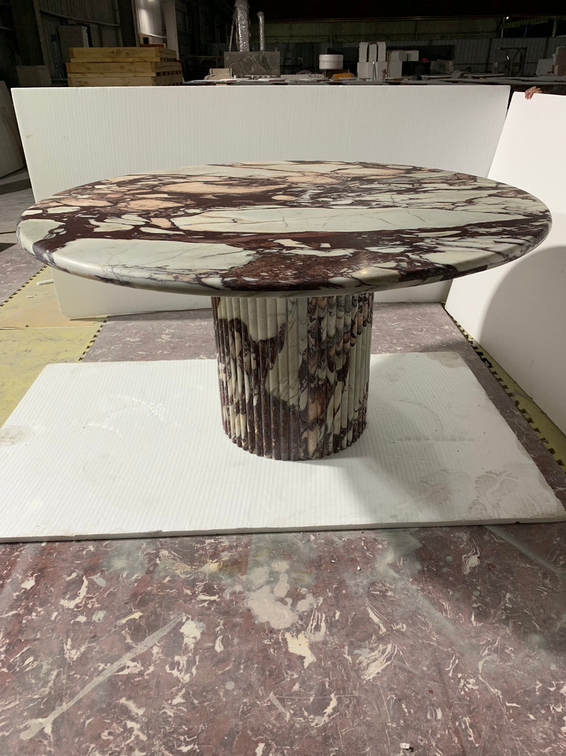  Calacatta Viola Petal Base Dining Table
