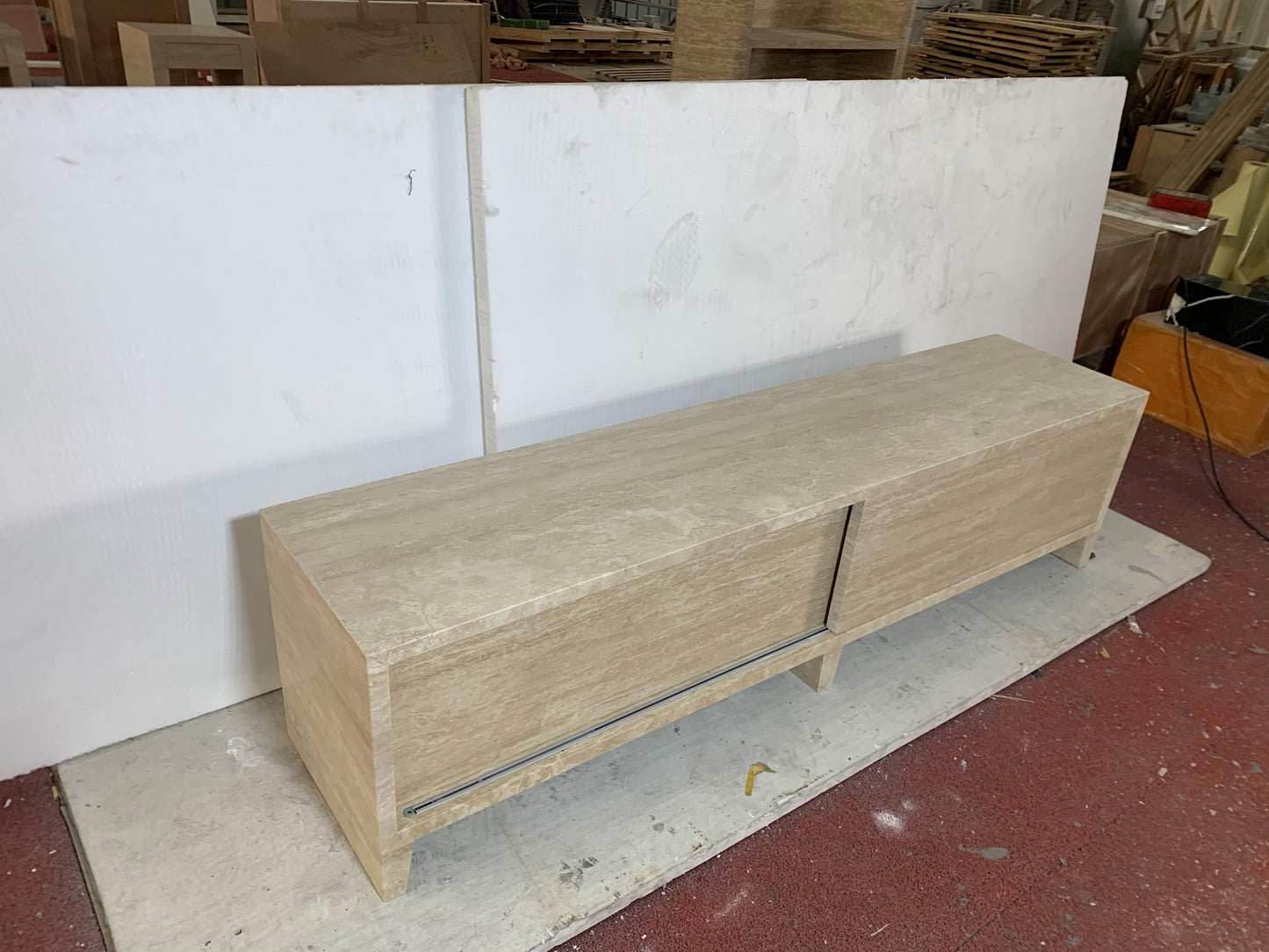 Travertine Media Console | Travertine Tv Stand | Marble Television Stand