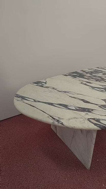 Calacatta Viola Marble Matte Organic Egg Coffee Table