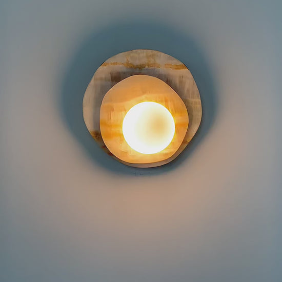 Orange Onyx Wall Lamp