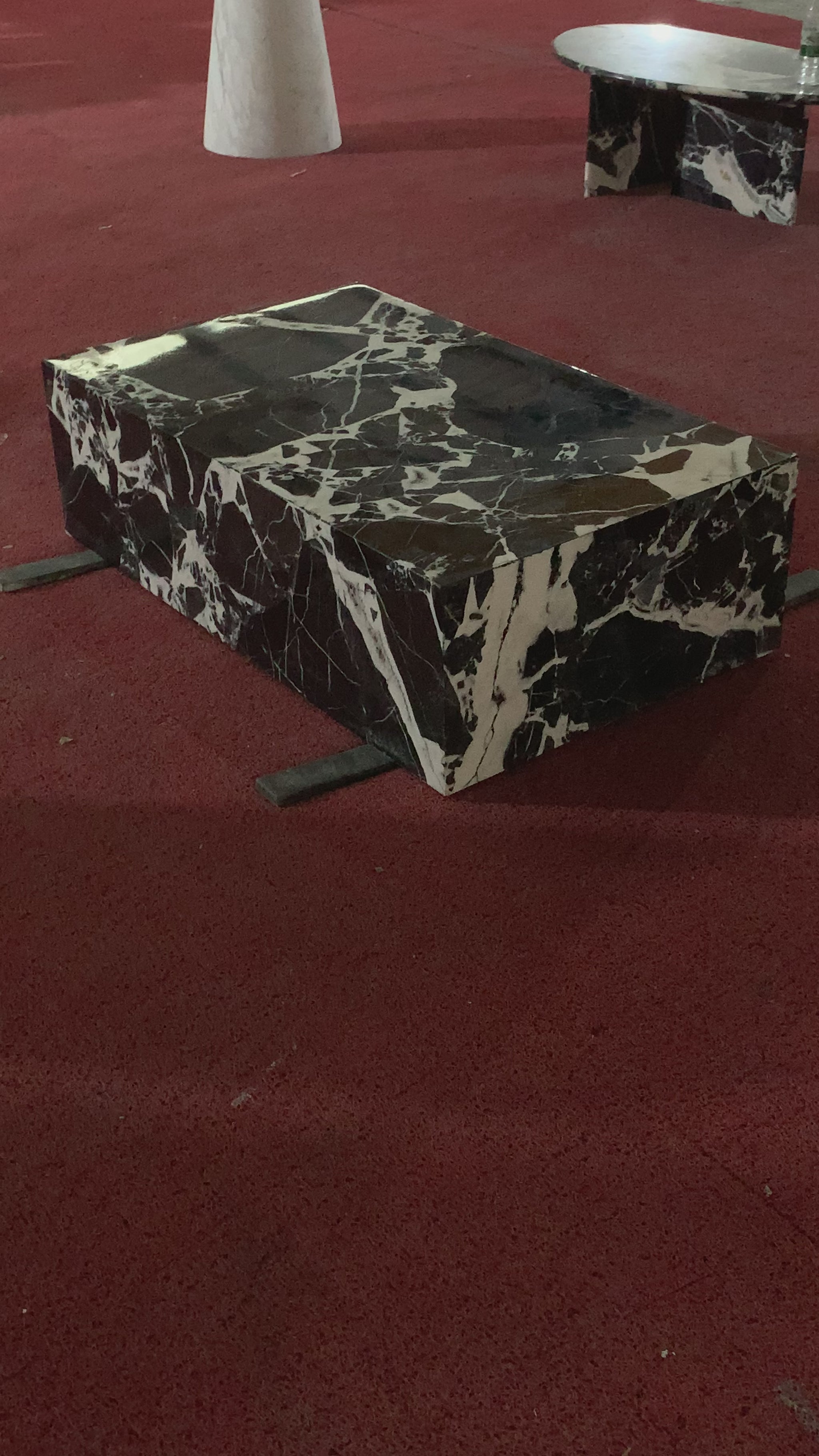 Grand Antique Marble Plinth Coffee Table