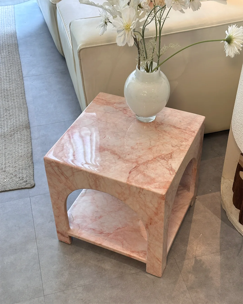 Cream Rose Pink Side table
