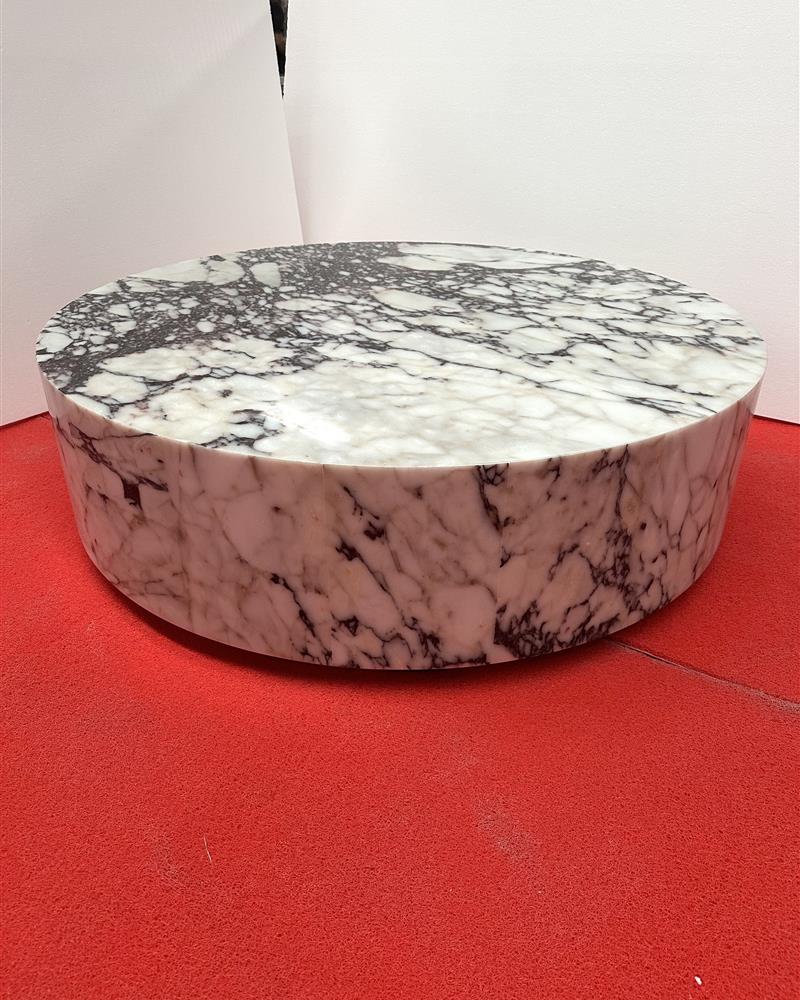 Product photograph of Turkish Calacatta Viola round coffee table