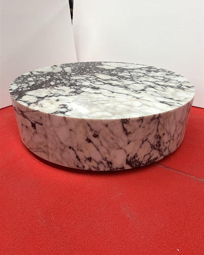 Product photograph of Turkish Calacatta Viola round coffee table